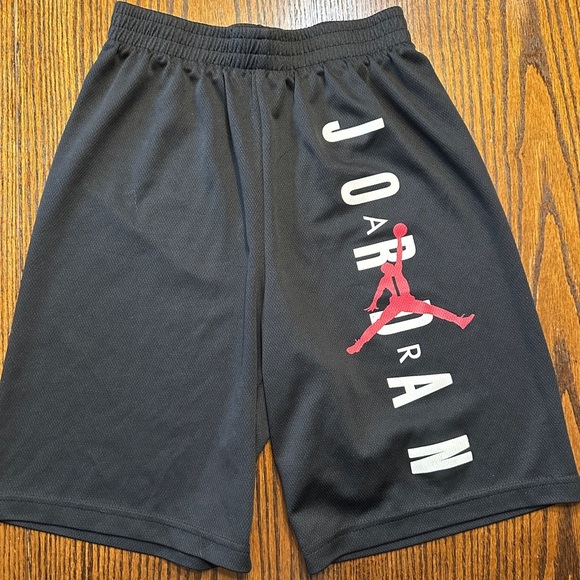 Jordan Black and Red Athletic Shorts with Jumpman Logo - Picture 1 of 5